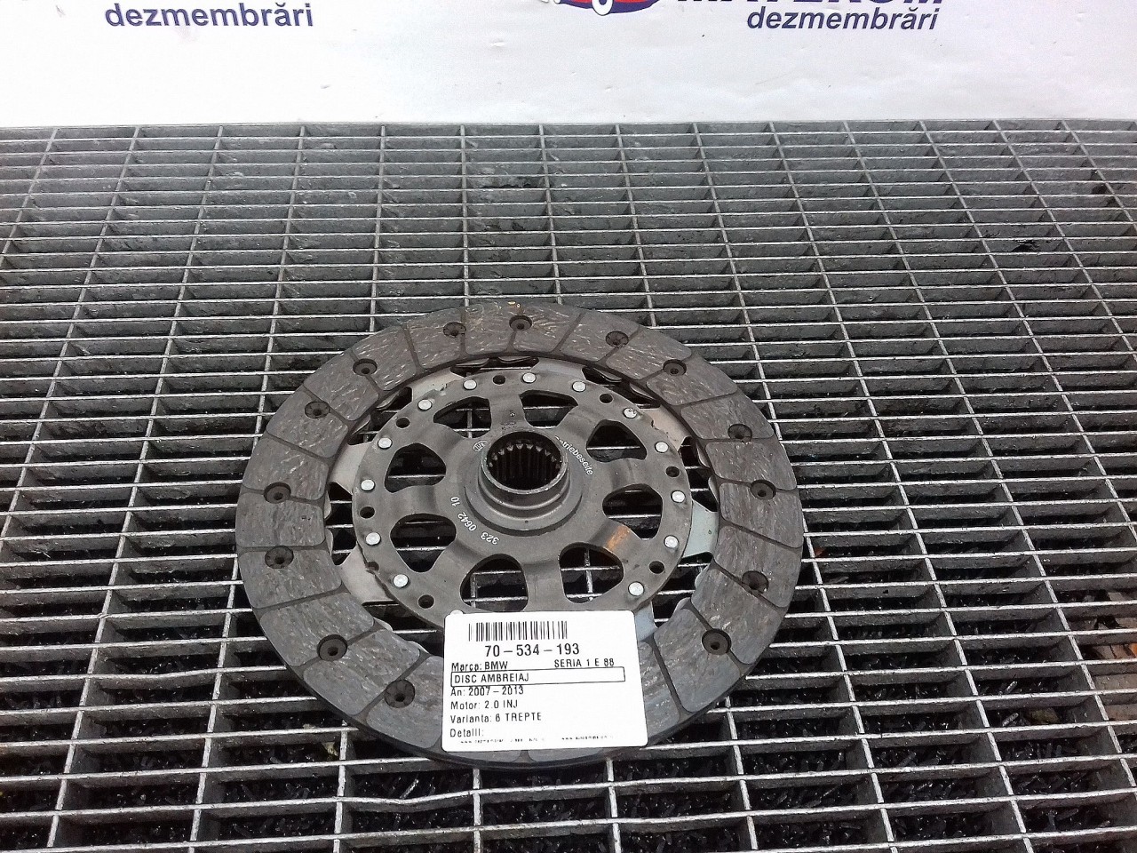 DISC AMBREIAJ BMW SERIA 1 E 88 2.0 INJ - (2007 2013)