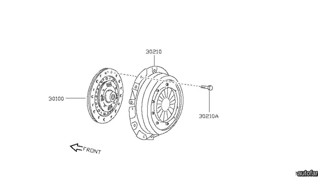 Disc ambreiaj Nissan Cabstar motor 2,5 DDTi NISSAN OE 30100-MA70A