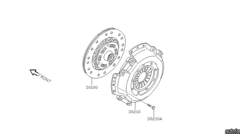 Disc ambreiaj Nissan Patrol II Y61 motor 3.0TD JAPANPARTS 30100VB008