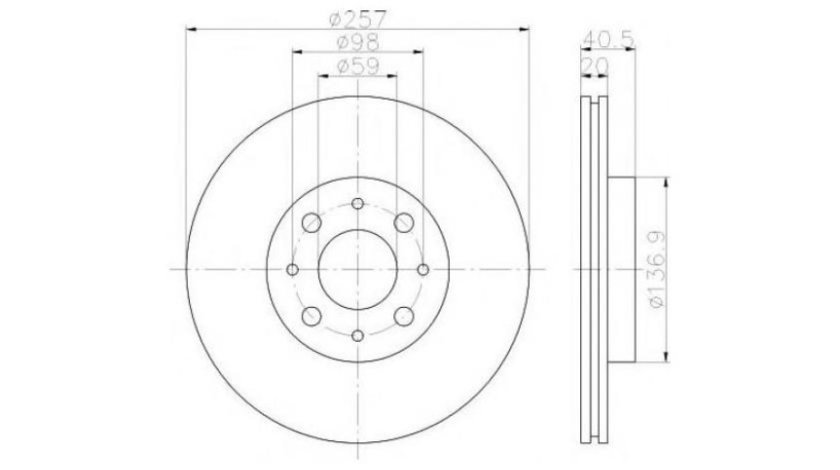 Disc de frana Alfa Romeo 146 (1994-2001) [930] #2 09508710