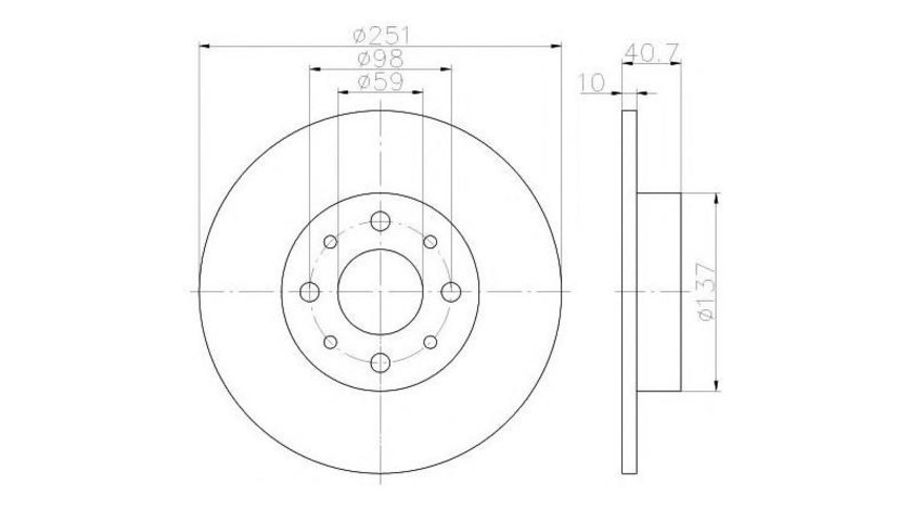 Disc de frana Alfa Romeo MITO (955) 2008-2016 #2 08A91510