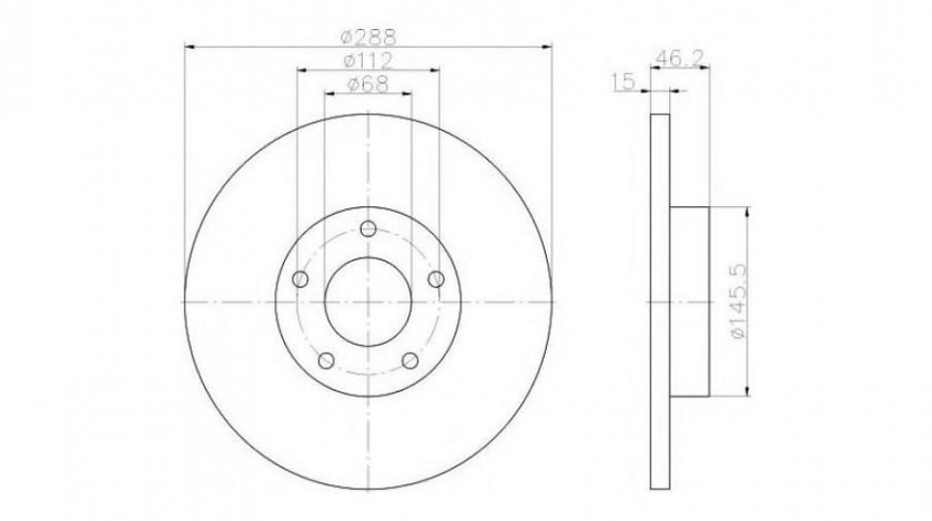 Disc de frana Audi AUDI 100 Avant (4A, C4) 1990-1994 #2 08574710