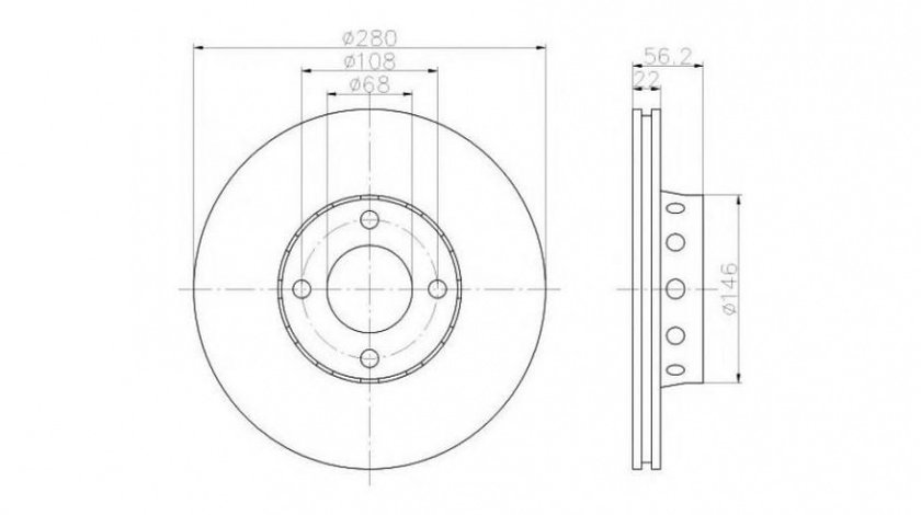 Disc de frana Audi AUDI 80 (8C, B4) 1991-1994 #2 09782110