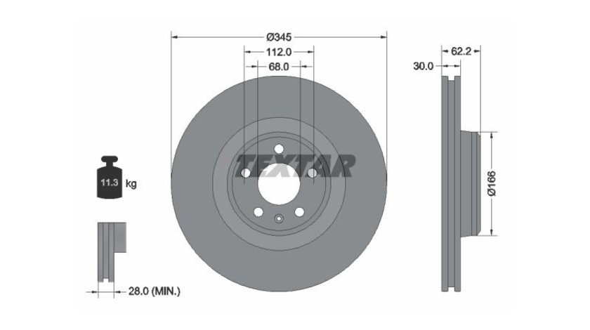 Disc de frana Audi AUDI A6 Allroad (4GH, 4GJ) 2012-2016 #2 100335900