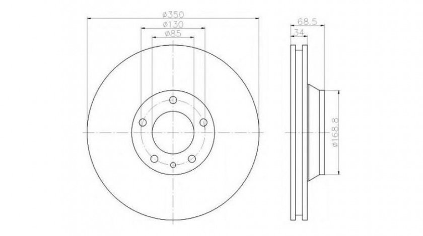 Disc de frana Audi AUDI Q7 (4L) 2006-2015 #2 0986479251