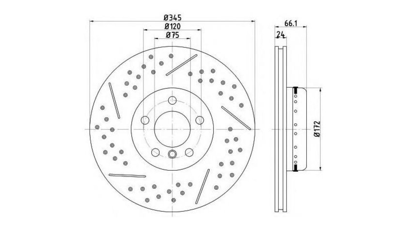 Disc de frana BMW 2 cupe (F22, F87) 2013-2016 #2 34206797598