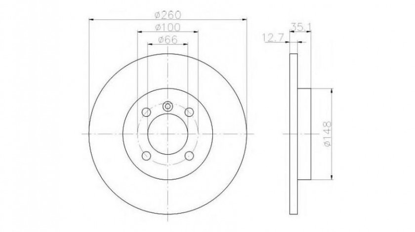 Disc de frana BMW 3 (E30) 1982-1992 #2 08306810