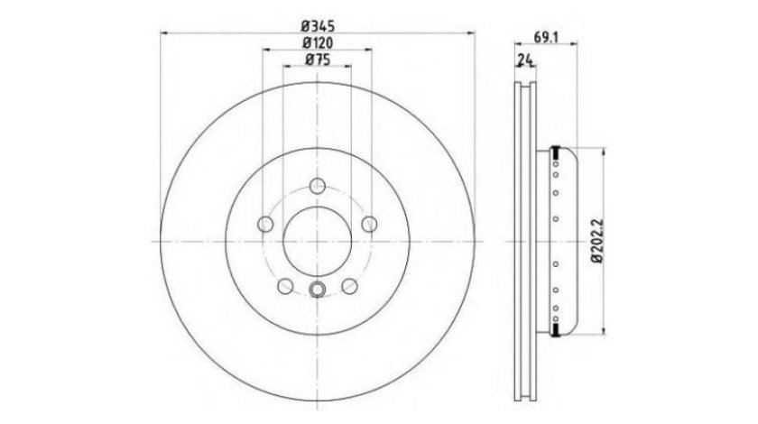 Disc de frana BMW 5 (F10, F18) 2009-2016 #2 150348020