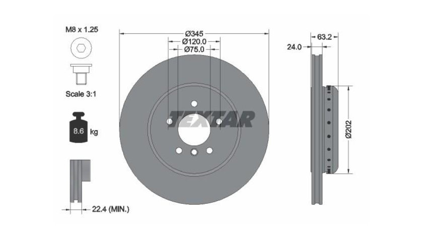 Disc de frana BMW 6 Cabriolet (E64) 2004-2016 #2 150346120