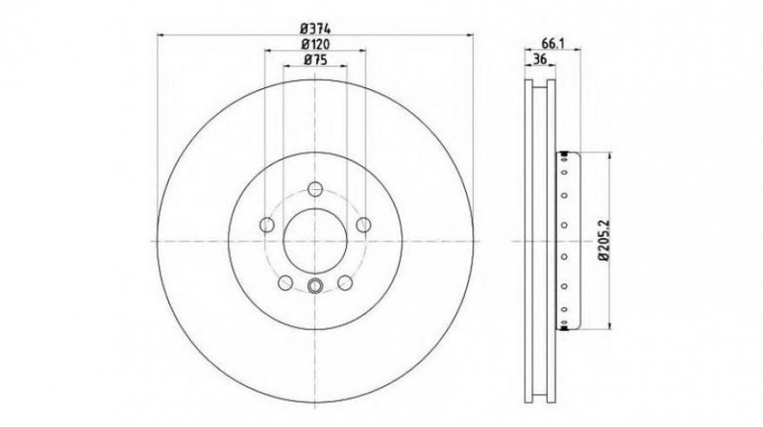 Disc de frana BMW 7 (F01, F02, F03, F04) 2008-2016 #2 1421591