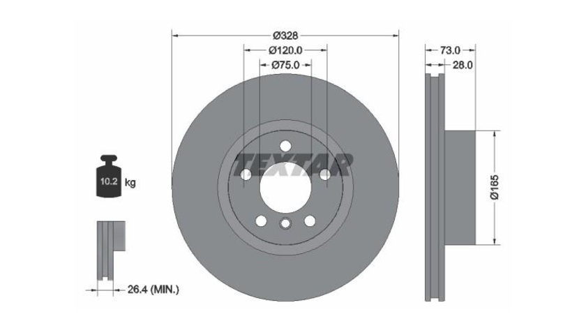 Disc de frana BMW X3 (F25) 2010-2016 #2 0986479771