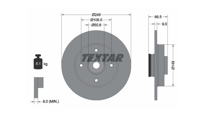 Disc de frana Citroen C4 I (LC_) 2004-2011 #2 08951217