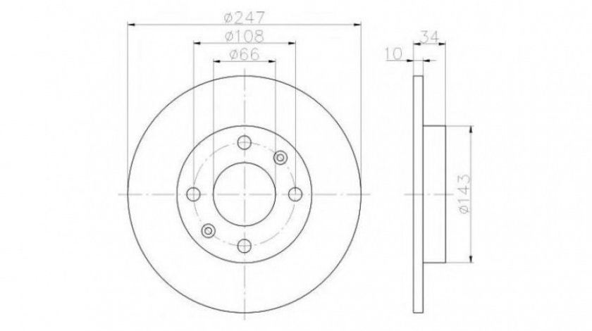 Disc de frana Citroen ZX (N2) 1991-1997 #2 08298510