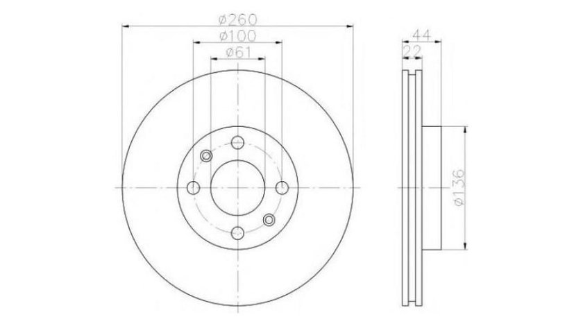 Disc de frana Dacia LOGAN MCV (KS_) 2007-2016 #2 0986479103