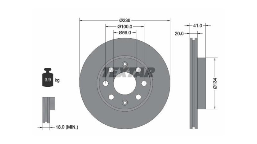 Disc de frana Daewoo KALOS (KLAS) 2002-2016 #3 0986478192