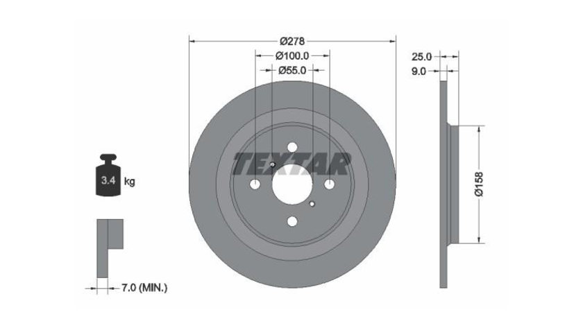 Disc de frana Daihatsu Charade (2011->) #2 08B04410