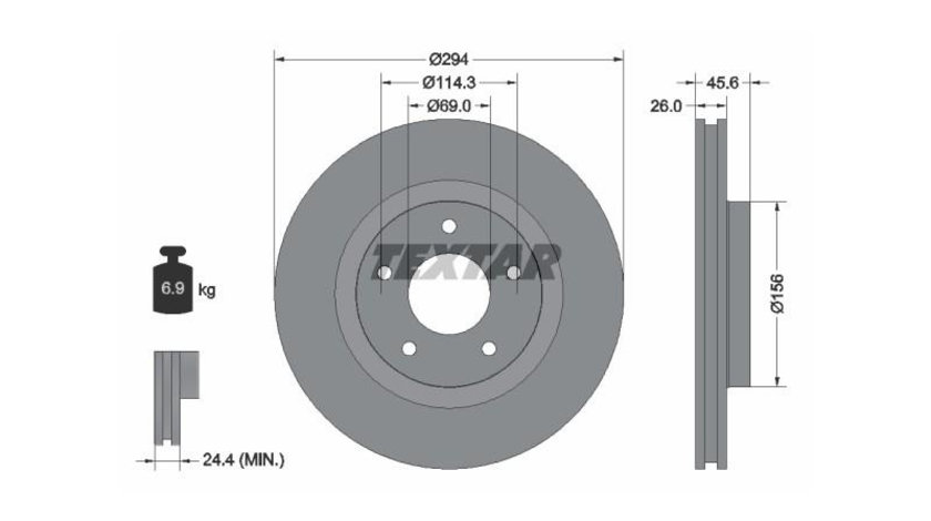 Disc de frana Dodge CALIBER 2006-2016 #3 05105514AA