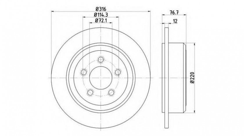 Disc de frana Dodge NITRO 2006-2012 #2 209332