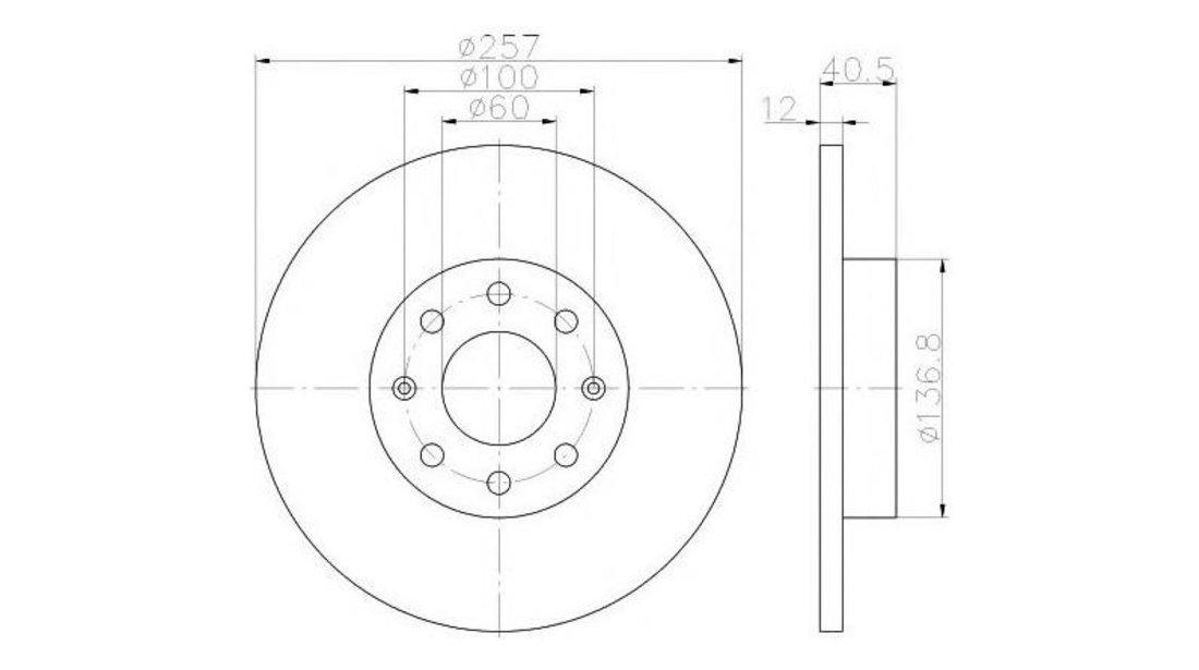 Disc de frana Fiat GRANDE PUNTO (199) 2005-2016 #2 08508621