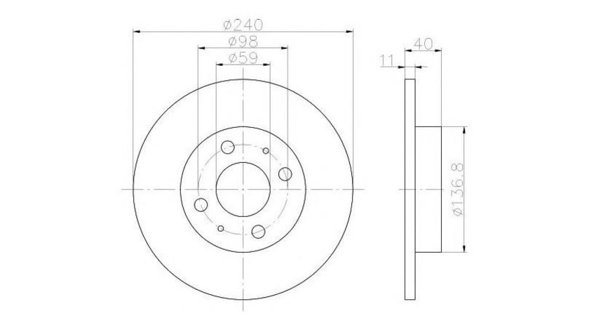 Disc de frana Fiat PUNTO Van (176L) 1996-2000 #2 08491710