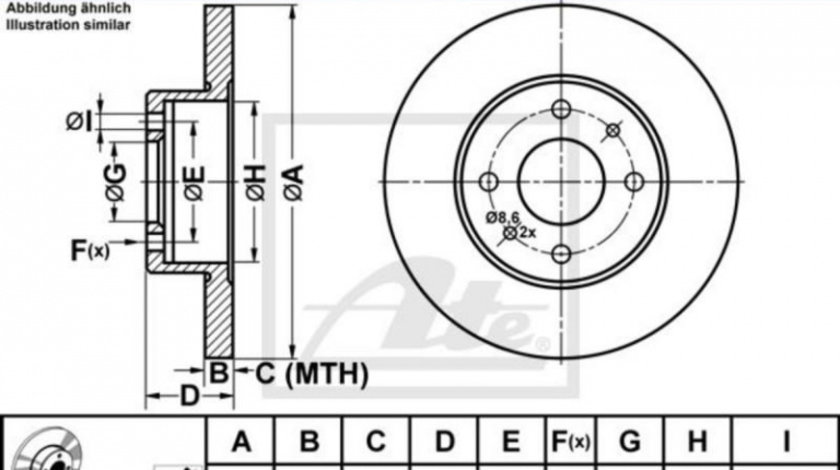 Disc de frana Fiat SEICENTO (187) 1998-2010 #2 08508510