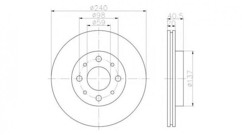 Disc de frana Ford KA (RU8) 2008-2016 #2 09861610