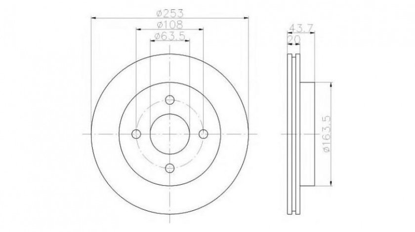 Disc de frana Ford MONDEO Mk II combi (BNP) 1996-2000 #2 09570810