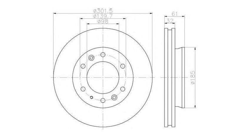 Disc de frana Ford RANGER (TKE) 2011-2016 #2 1727183