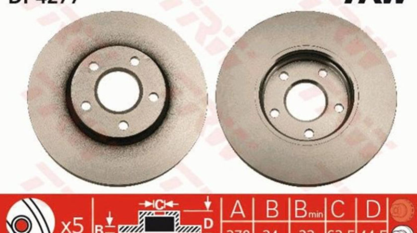 Disc de frana Ford TRANSIT CONNECT (P65_, P70_, P80_) 2002-2016 #2 0986479069