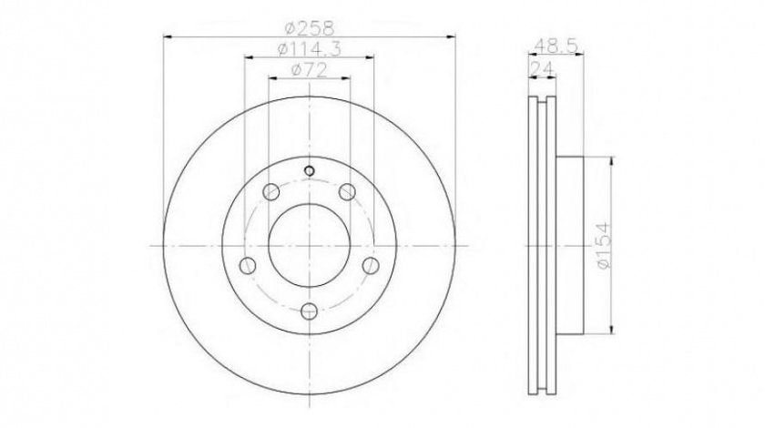 Disc de frana Ford USA PROBE Mk II (ECP) 1992-1998 #2 09558410