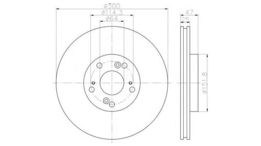 Disc de frana Honda ACCORD VII Tourer (CM) 2003-2016 #2 0986479227