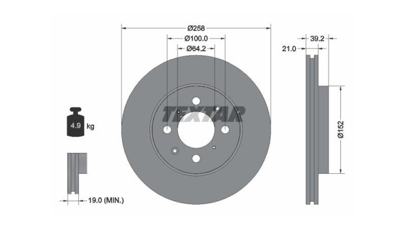 Disc de frana Honda CITY limuzina (GM) 2008-2016 #2 0986479594