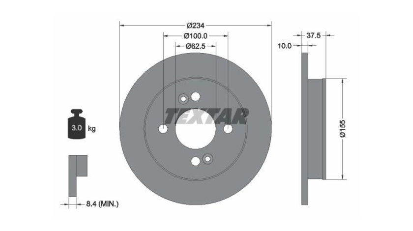 Disc de frana Hyundai i10 (PA) 2007-2016 #2 08A91610