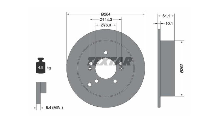 Disc de frana Hyundai TRAJET (FO) 2000-2008 #2 08A44610