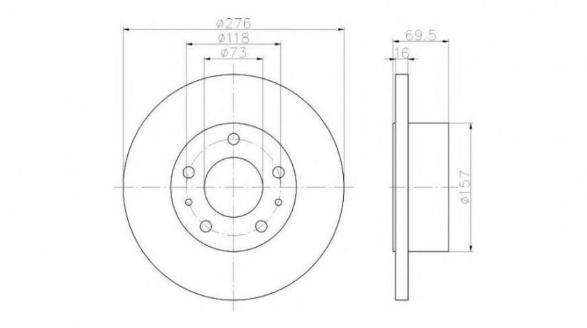 Disc de frana Iveco DAILY III caroserie inchisa/combi 1997-2007 #2 08730020