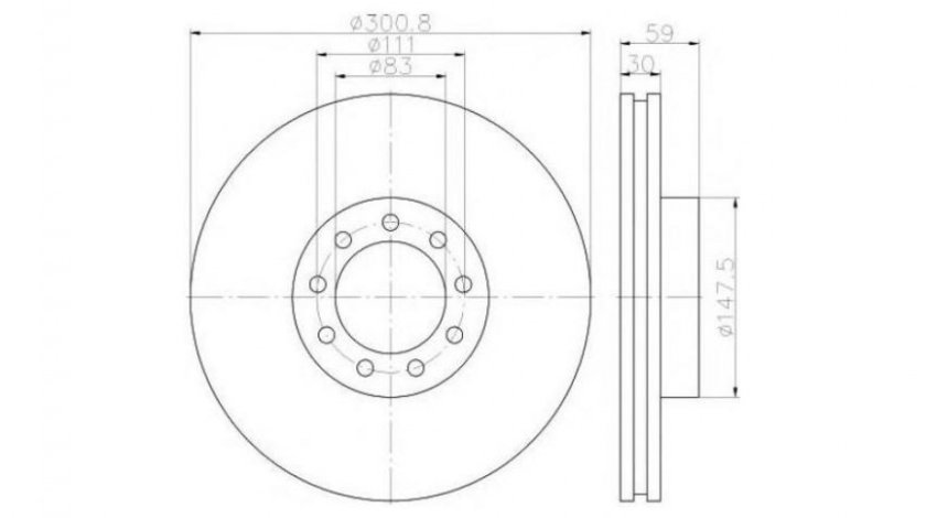 Disc de frana Iveco DAILY IV autobasculanta 2006-2011 #2 09976210