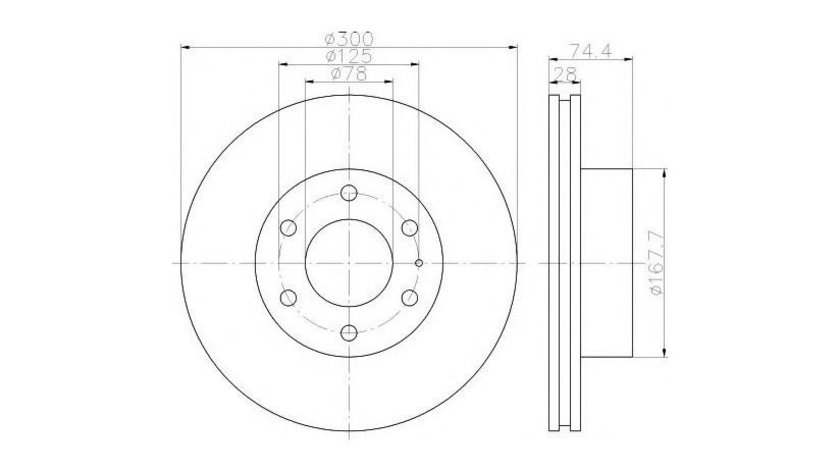 Disc de frana Iveco DAILY IV platou / sasiu 2006-2011 #2 08A26810