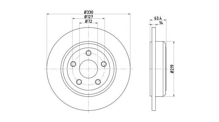 Disc de frana Jeep GRAND CHEROKEE IV (WK, WK2) 2010-2016 #2 355122671