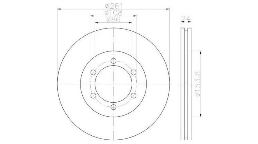 Disc de frana Kia K2700 (SD) 1999-2016 #2 0K60A33251