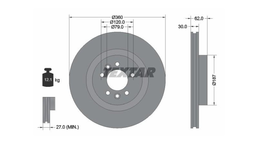 Disc de frana Land Rover RANGE ROVER SPORT (LS) 2005-2013 #2 0986479578