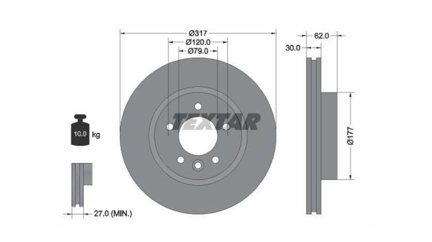 Disc de frana Land Rover RANGE ROVER SPORT (LS) 2005-2013 #3 0986479287