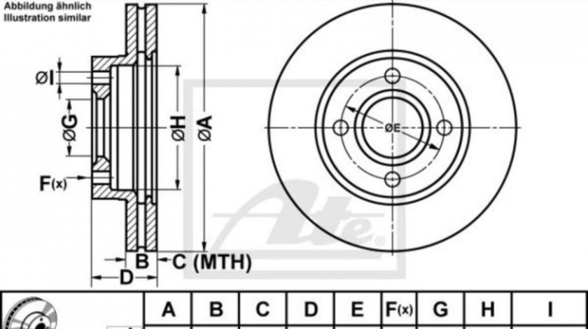 Disc de frana Mazda 121 Mk III (JASM, JBSM) 1996-2003 #2 09780610