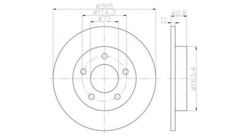 Disc de frana Mazda 3 (BK) 2003-2009 #2 08A02910