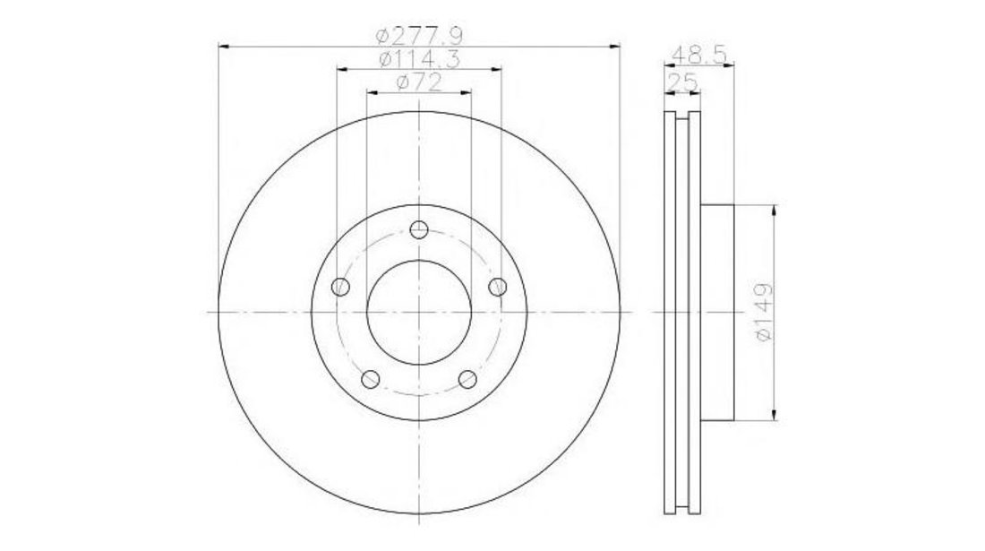 Disc de frana Mazda 3 (BL) 2008-2016 #2 0986479179