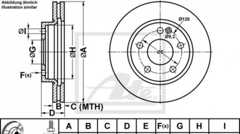 Disc de frana Mercedes A-CLASS (W168) 1997-2004 #2 09735910