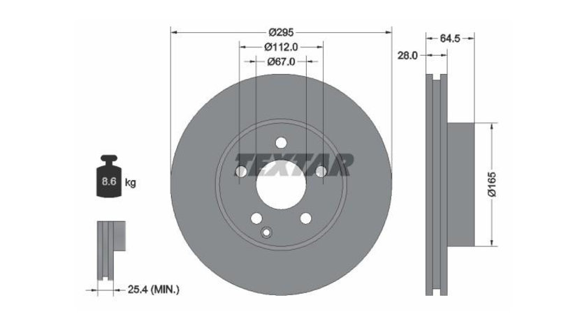 Disc de frana Mercedes C-CLASS T-Model (S204) 2007-2016 #2 0155212099PD