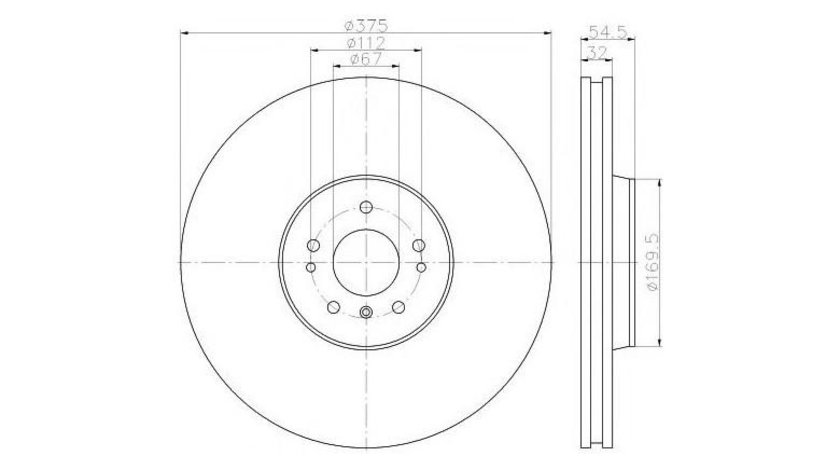 Disc de frana Mercedes GL-CLASS (X164) 2006-2016 #2 0986479A26