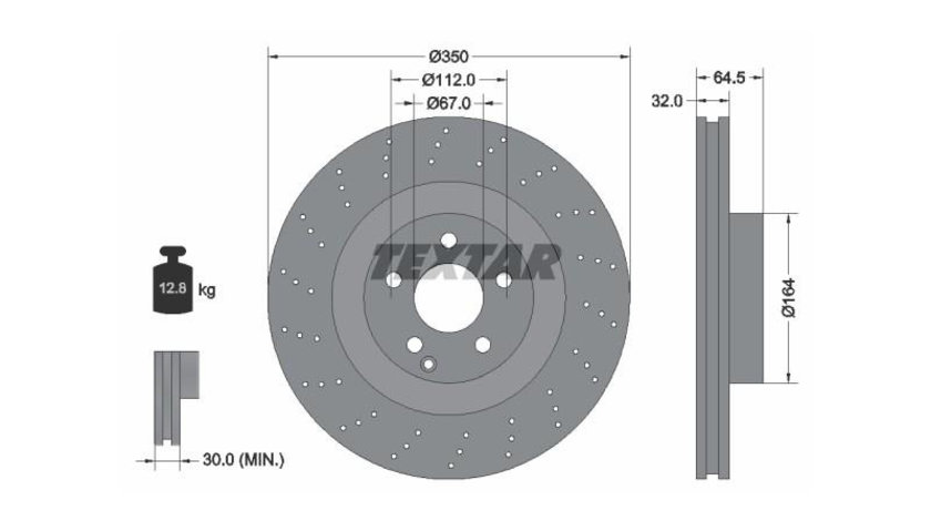 Disc de frana Mercedes SL (R230) 2001-2012 #2 0986479412