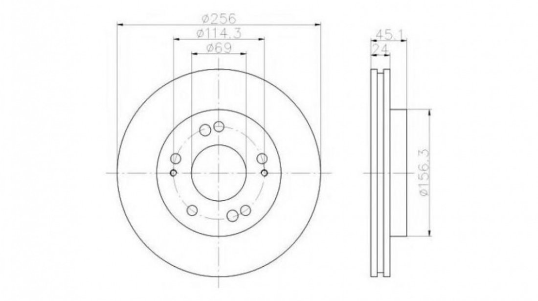 Disc de frana Mitsubishi ECLIPSE (D2_A) 1989-1995 #2 09564020