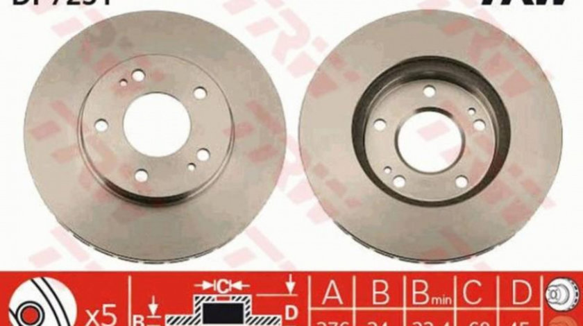 Disc de frana Mitsubishi ECLIPSE (D2_A) 1989-1995 #2 09793924